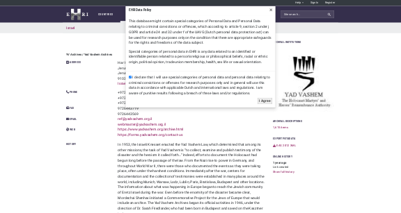 Memorial Archives Database Archives Yad Vashem